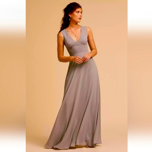 Anthropologie BHLDN Capulet Gown Dress Grey Dusty Lavender Formal Bridal NWT - Picture 1 of 8